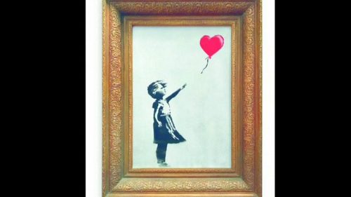 Banksy képe ledarálta önmagát (VIDEÓ)