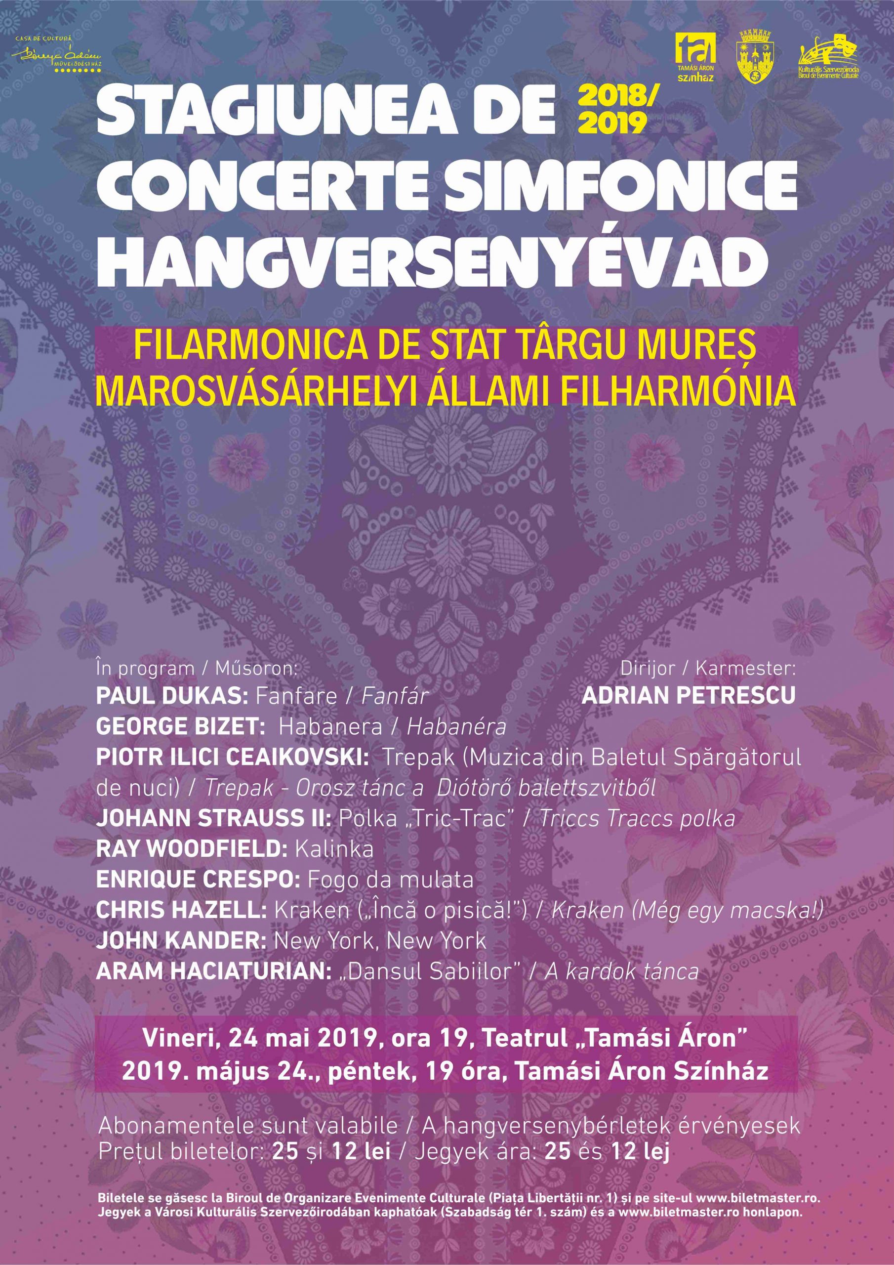 A marosvásárhelyi Állami Filharmónia évadzáró hangversenye