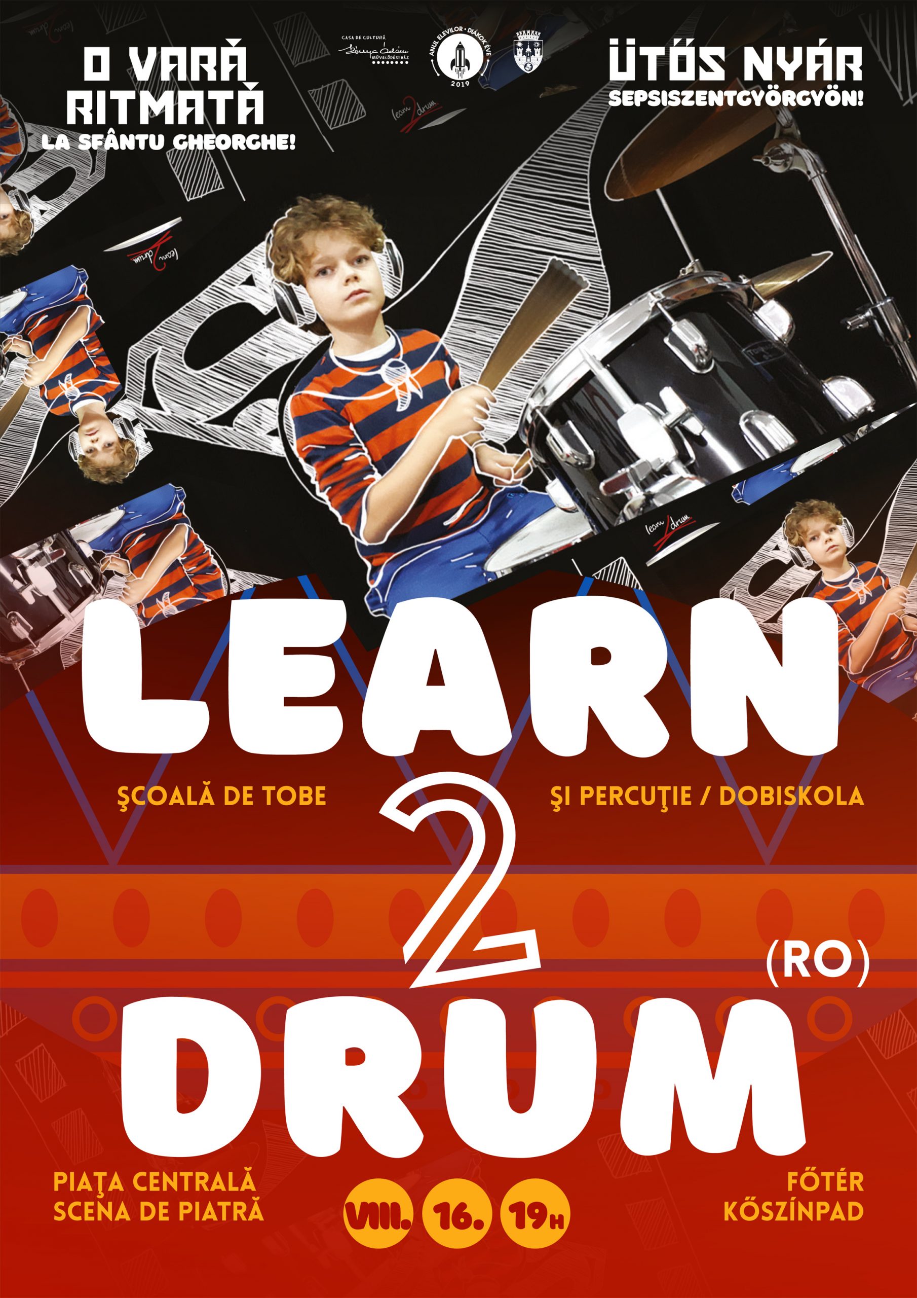 A Főtéren mutatkozik be a learn2drum dobiskola (Sepsiszentgyörgy)