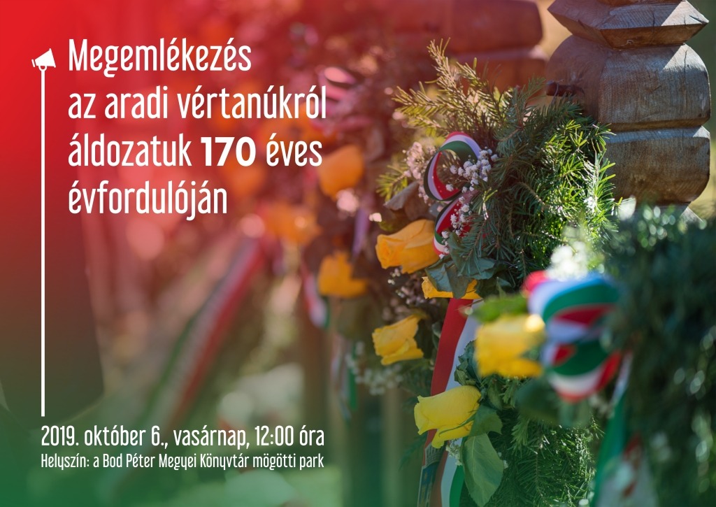 Megemlékezés az aradi vértanúkra áldozatuk 170 éves évfordulóján (Sepsiszentgyörgy)