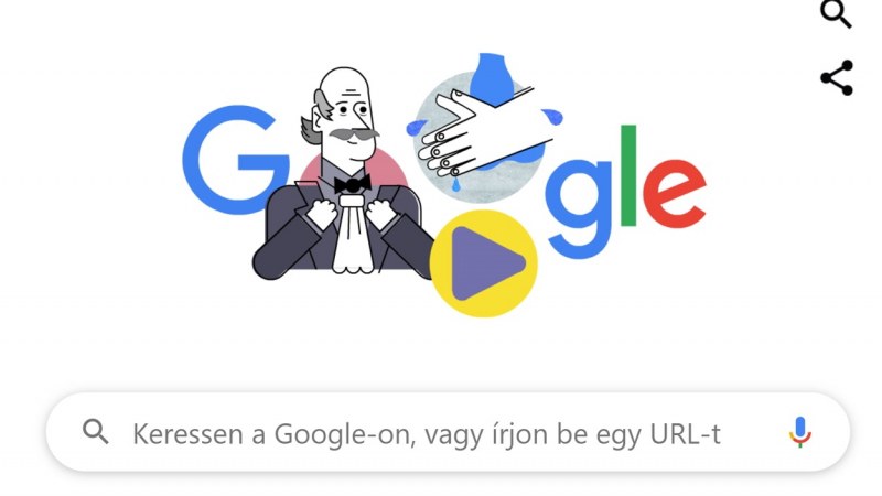 Semmelweis Ignác előtt tiszteleg ma a Google – a kézmosás jelentősége