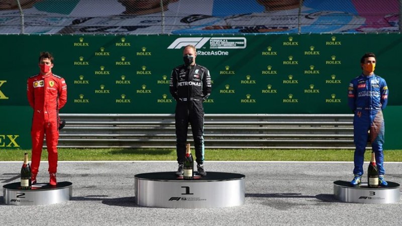Forma-1, Osztrák Nagydíj 2020: Bottas nyert, de Norris volt a legboldogabb Spielbergben