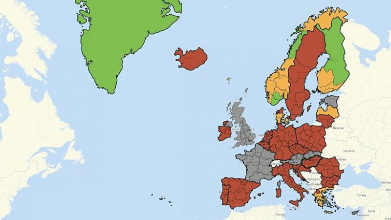Az EU interaktív járványtérképe: nem rózsás a helyzet