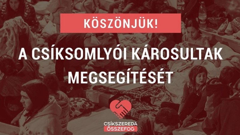 A csíksomlyói tűzvész károsultjait segítette a Gyulafehérvári Caritas