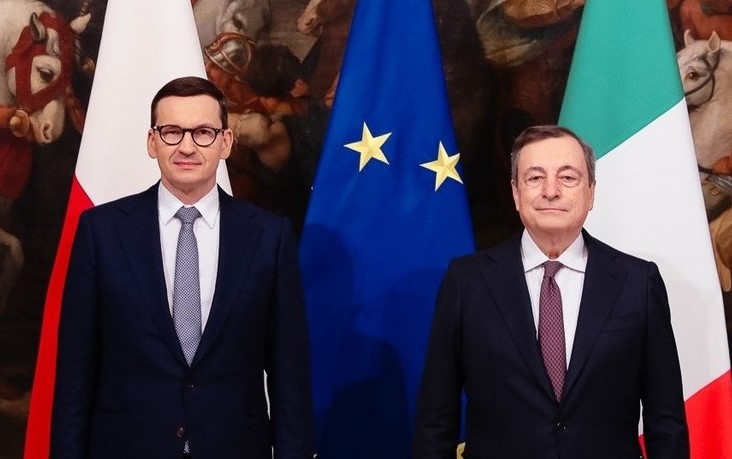 Mateusz Morawiecki és Mario Draghi