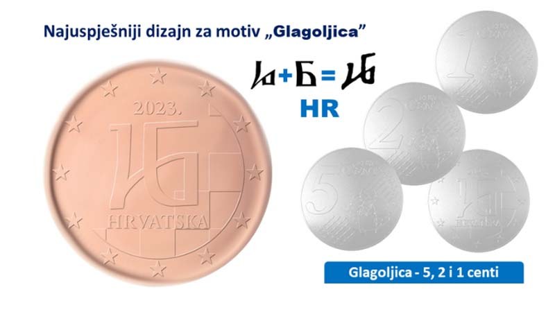 Glagolita ligatúra a horvát eurón [R]