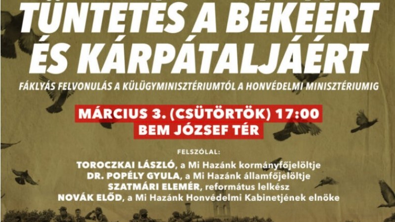 Toroczkai László: Háborúba sodorhatja a Fidesz Magyarországot