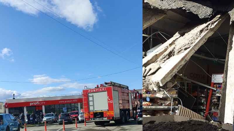 Beszakadt egy tordai szupermarket mennyezete