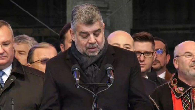 Kifütyölték Marcel Ciolacu képviselőházi elnököt a román nemzeti ünnepen